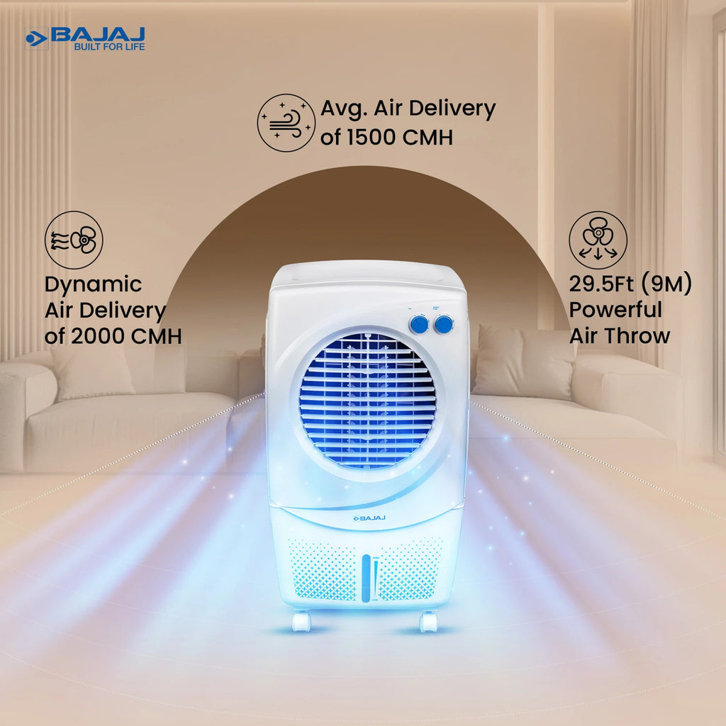 BAJAJ 36 L Room/Personal Air Cooler (White, PX97 TORQUE NEW)