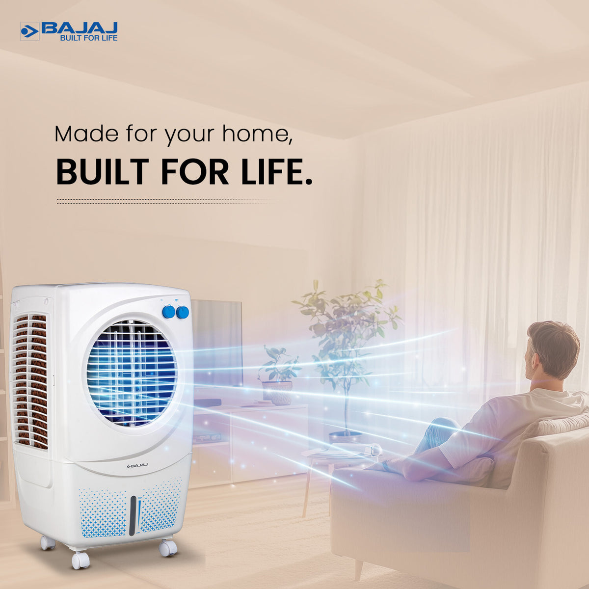 BAJAJ 36 L Room/Personal Air Cooler (White, PX97 TORQUE NEW)