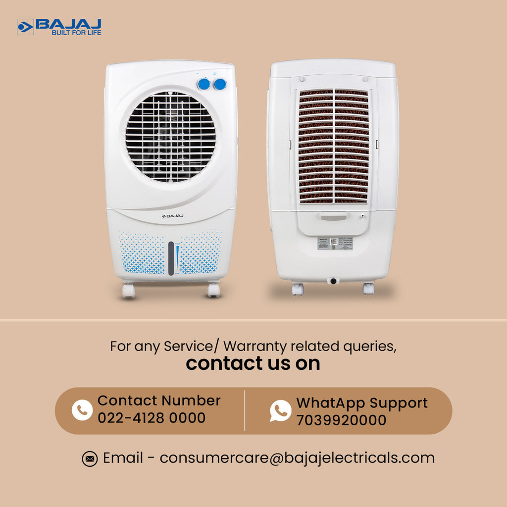 BAJAJ 36 L Room/Personal Air Cooler (White, PX97 TORQUE NEW)