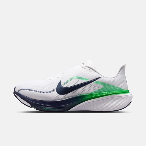 Men's White & Green Speed Performance Running Shoes
