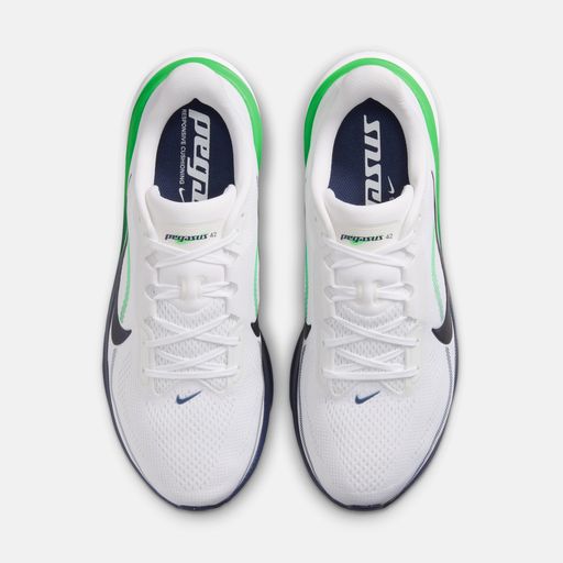 Men's White & Green Speed Performance Running Shoes