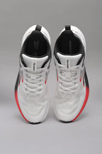 Aerodynamic White Performance Walking Shoes for Men