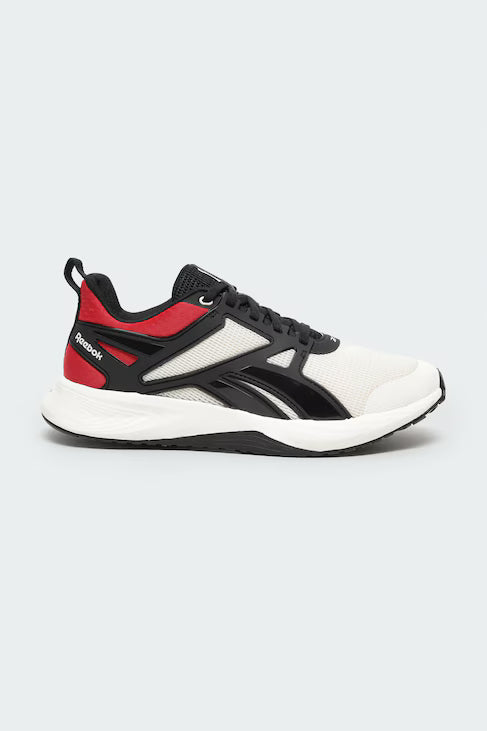 Men's White, Red & Black Colorblock Running Shoes
