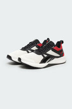 Men's White, Red & Black Colorblock Running Shoes