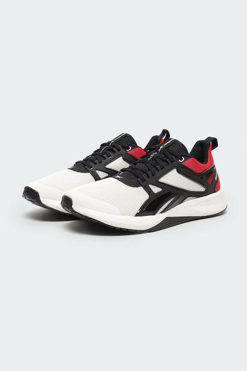 Men's White, Red & Black Colorblock Running Shoes