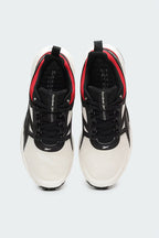 Men's White, Red & Black Colorblock Running Shoes