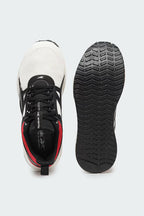 Men's White, Red & Black Colorblock Running Shoes