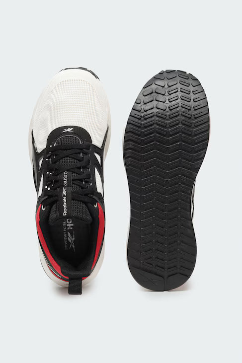 Men's White, Red & Black Colorblock Running Shoes