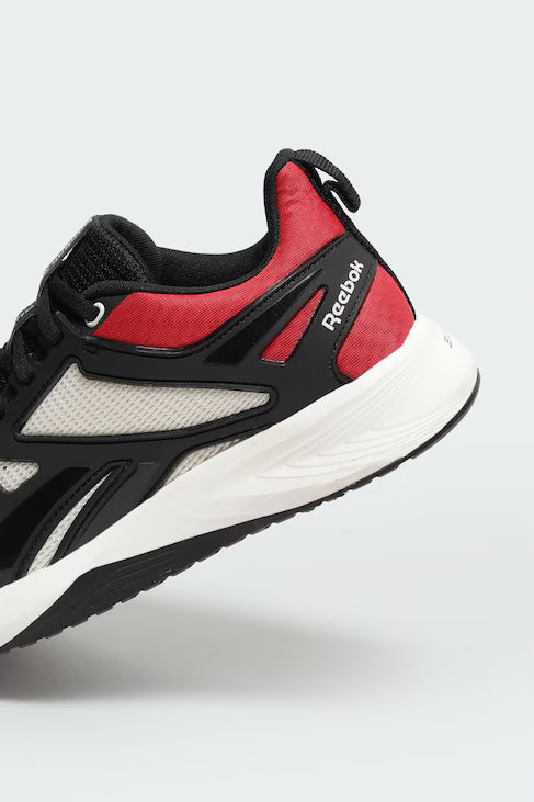 Men's White, Red & Black Colorblock Running Shoes