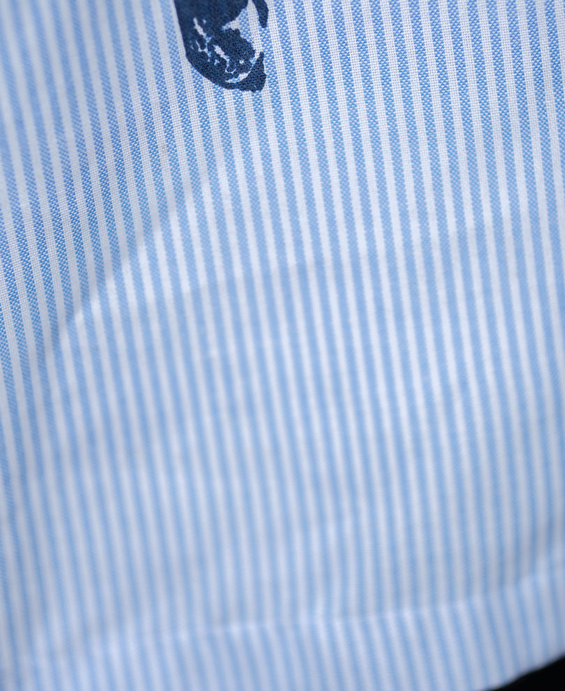 Blue Striped Print Shirt