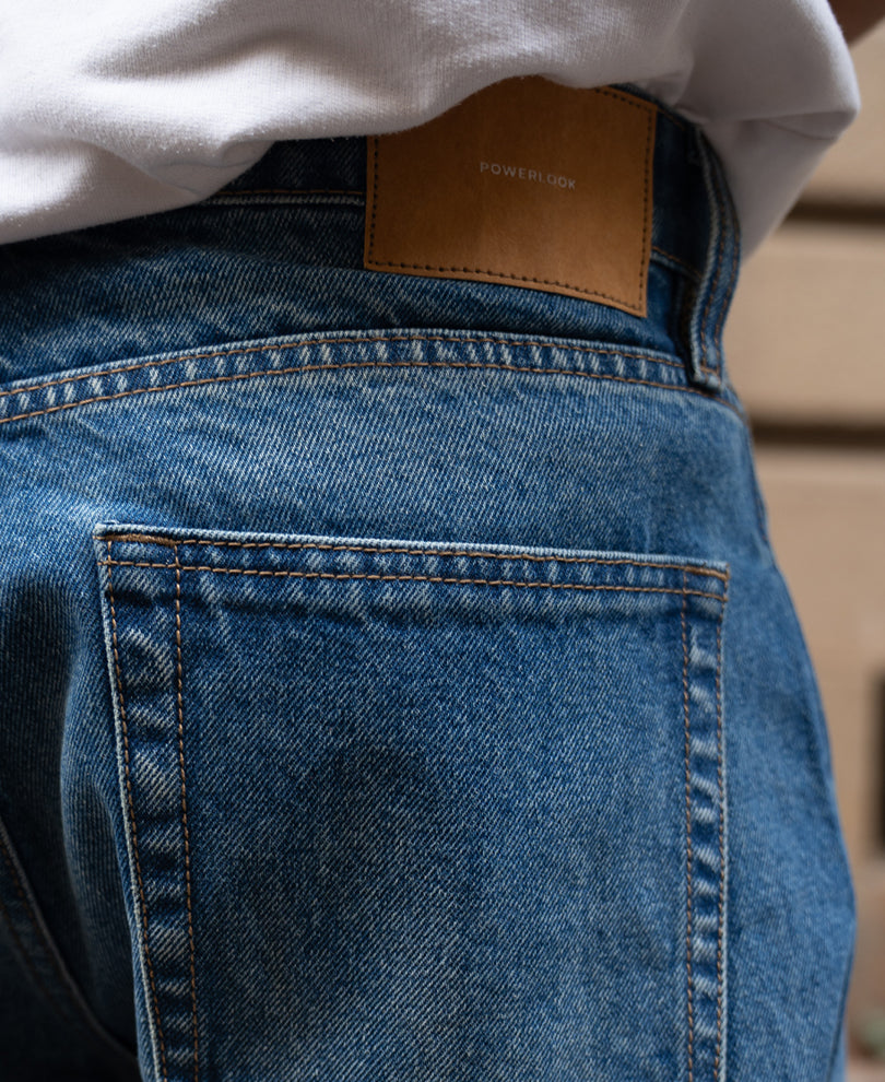 Blue Washed Baggy Jeans