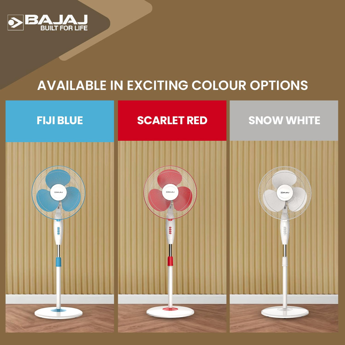 Bajaj Frore Neo 400 MM Oscillating Pedestal Fan For Home | Aerodynamically Balanced Blades | 100% Copper Motor | High Air Delivery | 3-Speed Control | Rust Free | 2 Yrs Warranty