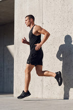 Lightweight Black Athletic Walking & Gym Sneakers