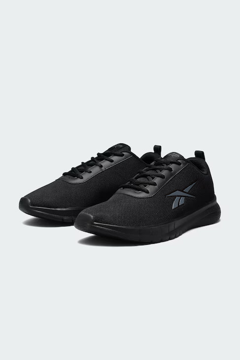 Lightweight Black Athletic Walking & Gym Sneakers