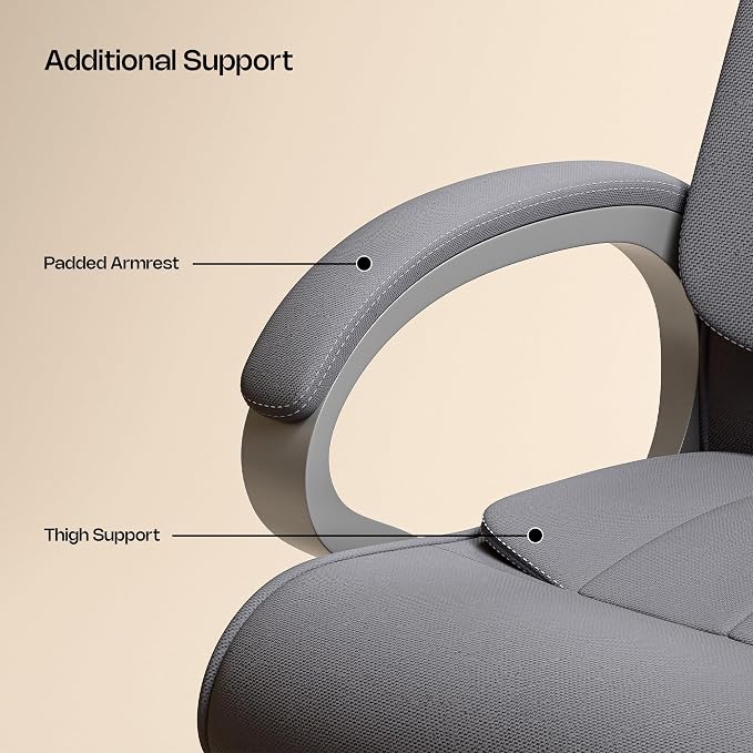 GREEN SOUL Kiev Orthopedic Office Chair | Ergonomic Design with Rocking Function Fabric Office Executive Chair (Grey, DIY(Do-It-Yourself))