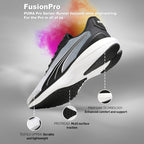 Men's Cushioned Performance Sports Shoes in Grey & Black