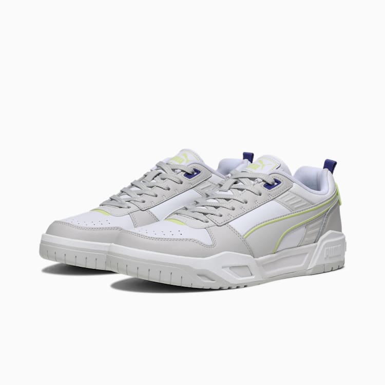 Classic White Synthetic Leather Sneakers for Men