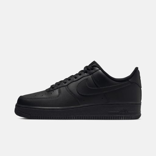 Men's Stealth All-Black Leather Sneakers