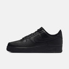 Men's Stealth All-Black Leather Sneakers
