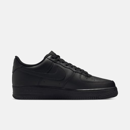 Men's Stealth All-Black Leather Sneakers