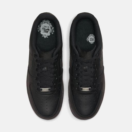 Men's Stealth All-Black Leather Sneakers