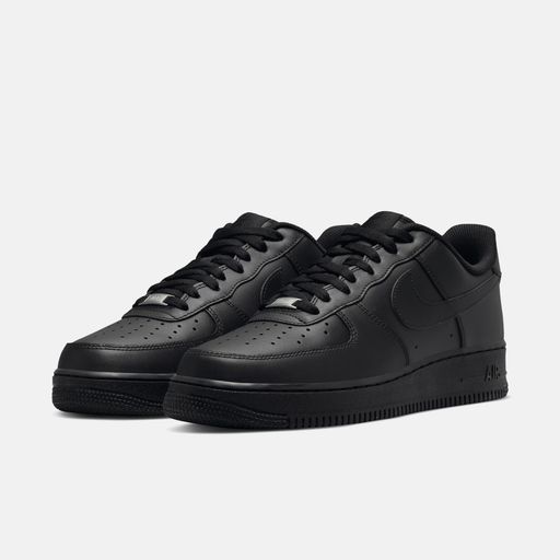 Men's Stealth All-Black Leather Sneakers
