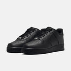 Men's Stealth All-Black Leather Sneakers