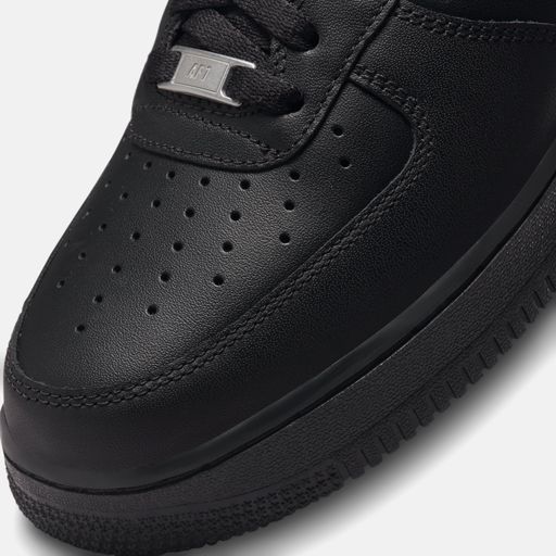 Men's Stealth All-Black Leather Sneakers