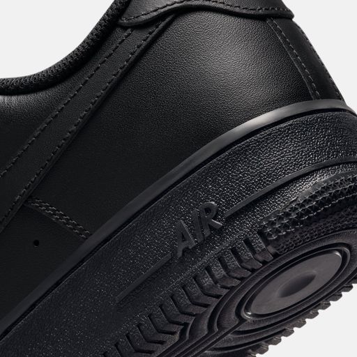 Men's Stealth All-Black Leather Sneakers