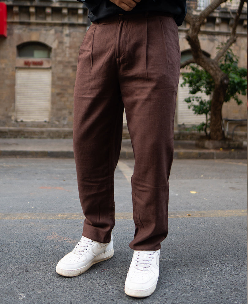Dark Brown Linen Pant