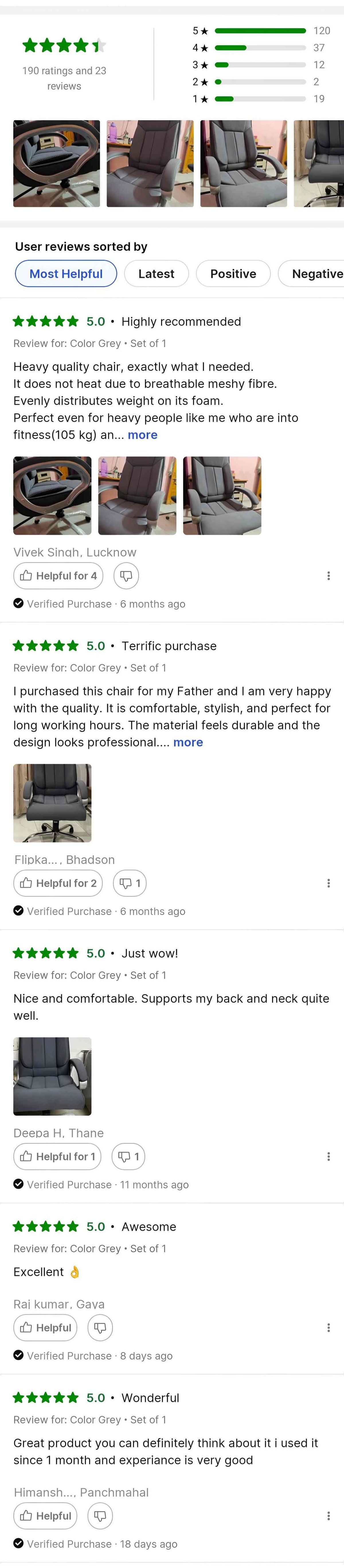GREEN SOUL Kiev Orthopedic Office Chair | Ergonomic Design with Rocking Function Fabric Office Executive Chair (Grey, DIY(Do-It-Yourself)) - Image 4